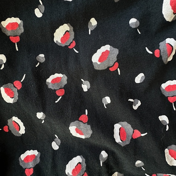 BODEN NWOT ABIGAIL LONG SLEEVE FLORAL DRESS BLACK RED GRAY | SIZE: 4 - Picture 8 of 11